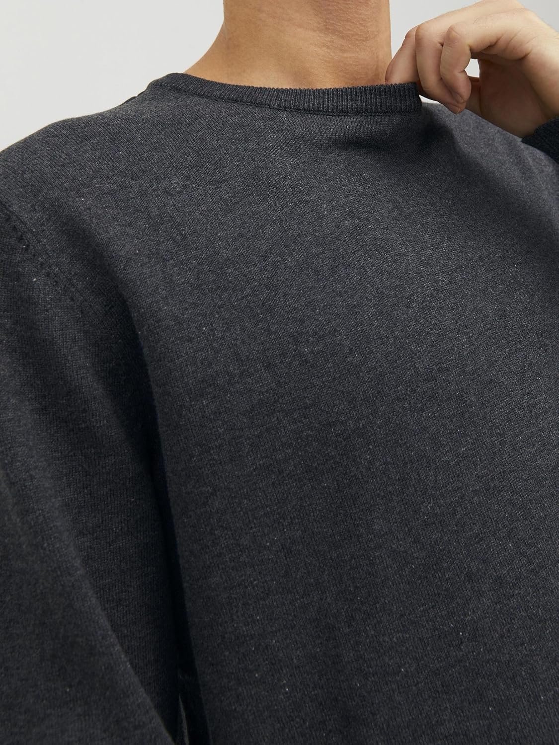 JACK & JONES JJEBASIC Basic Crew Neck Long Sleeve Lightweight Sweatshirt