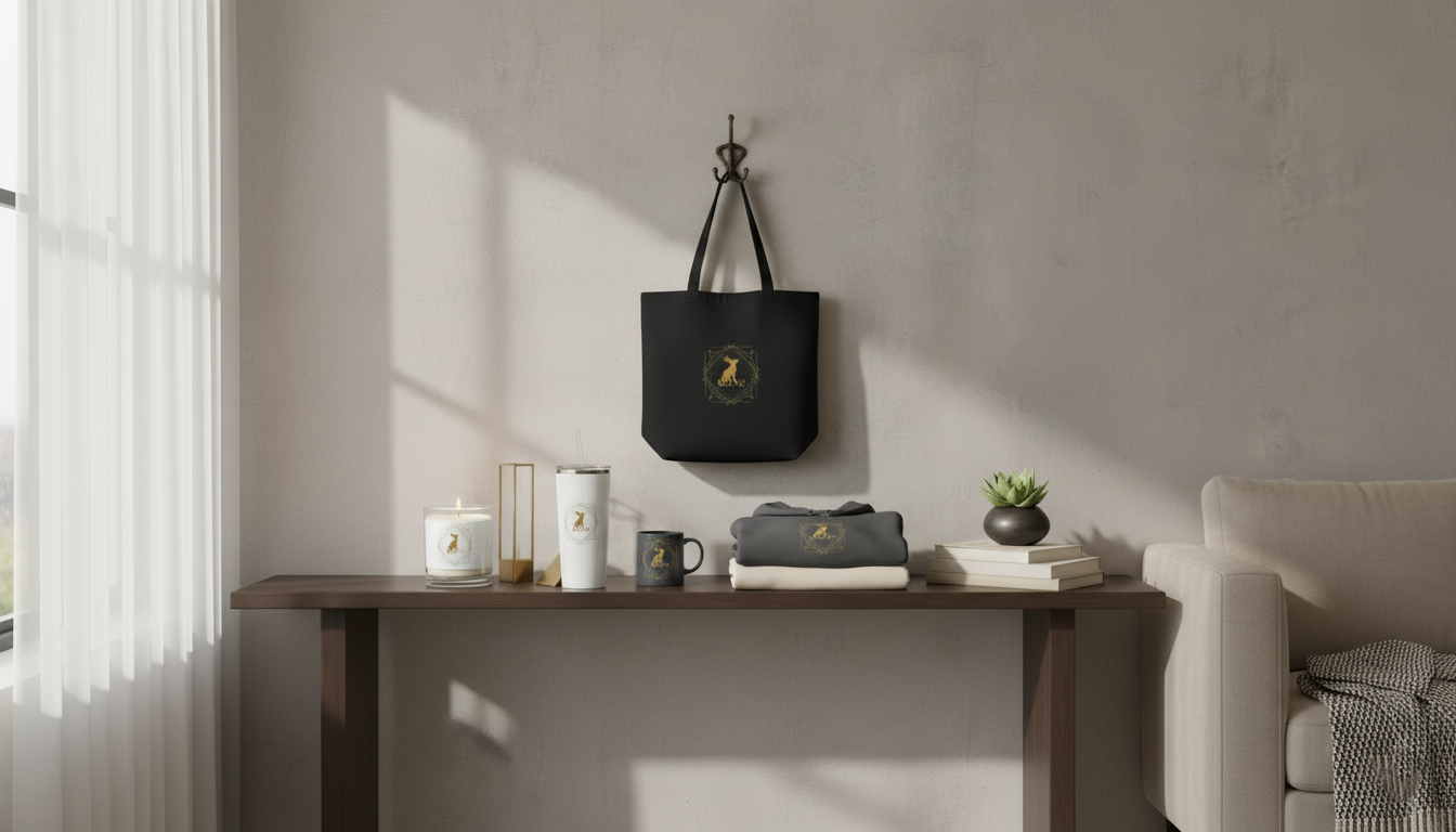 Decoración minimalista con tote bag, velas y accesorios neutros – KÖNE Home Collection