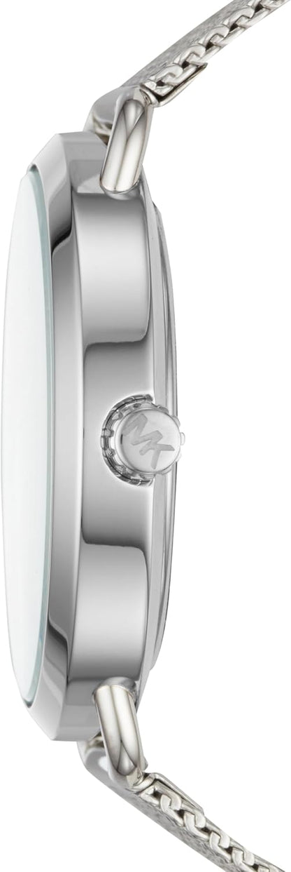 Michael Kors Reloj Portia para Mujer, Movimiento multifunción de Cuarzo con Correa de Acero Inoxidable