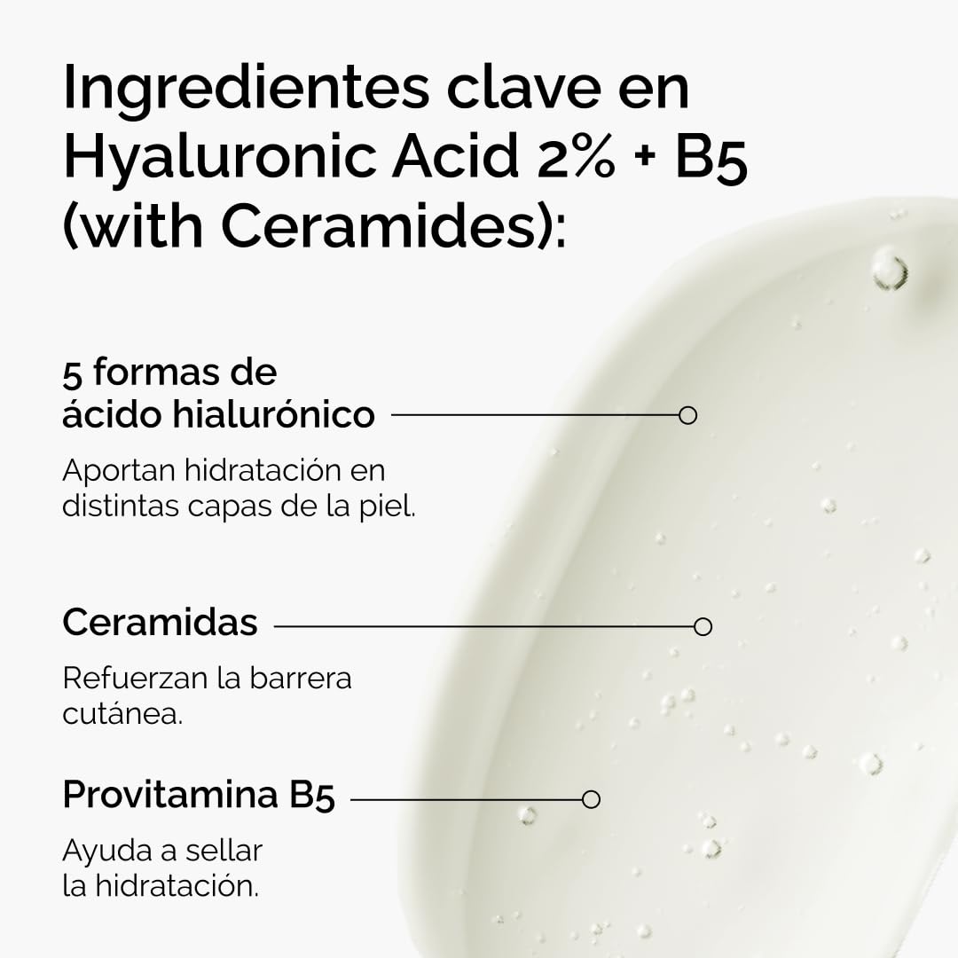The Ordinary Hyaluronic Acid 2% + B5 (with Ceramides), Hyaluronic Acid + B5 (with Ceramides), Multidimensional Moisturizing Serum for Softer, Smoother Skin 30ml