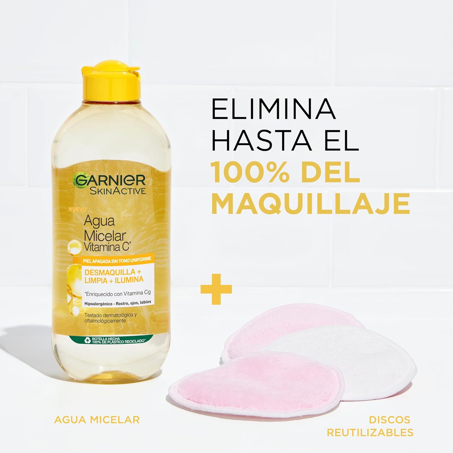 Garnier Micellar Water with Vitamin C, Cleanses, Removes and Brightens Off Skin, Hypoallergenic Formula, 700 ml