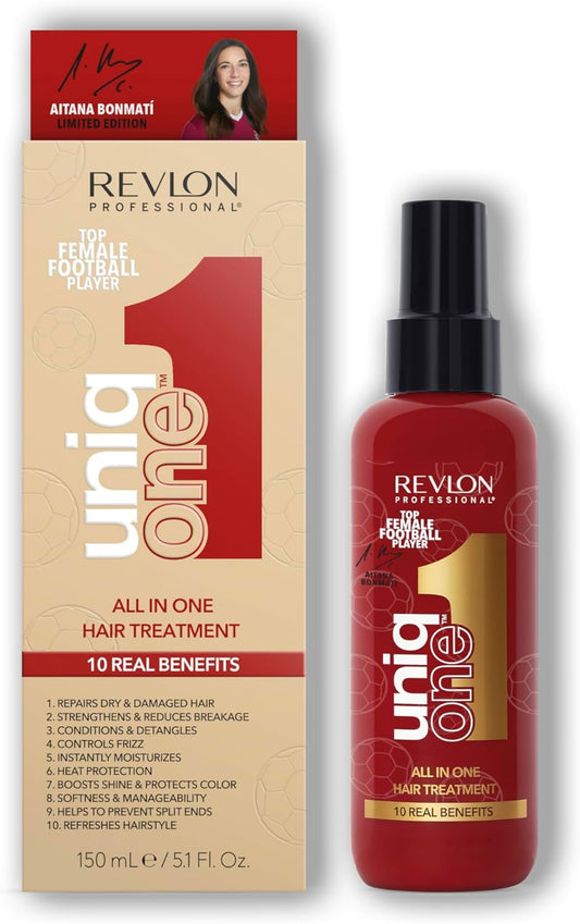 REVLON PROFESSIONAL UniqOne All in One Thermal Hair Protector, Deep Hydration Hair, Spray Treatment Without Rinse, Detangling Hair Women, 150 ml