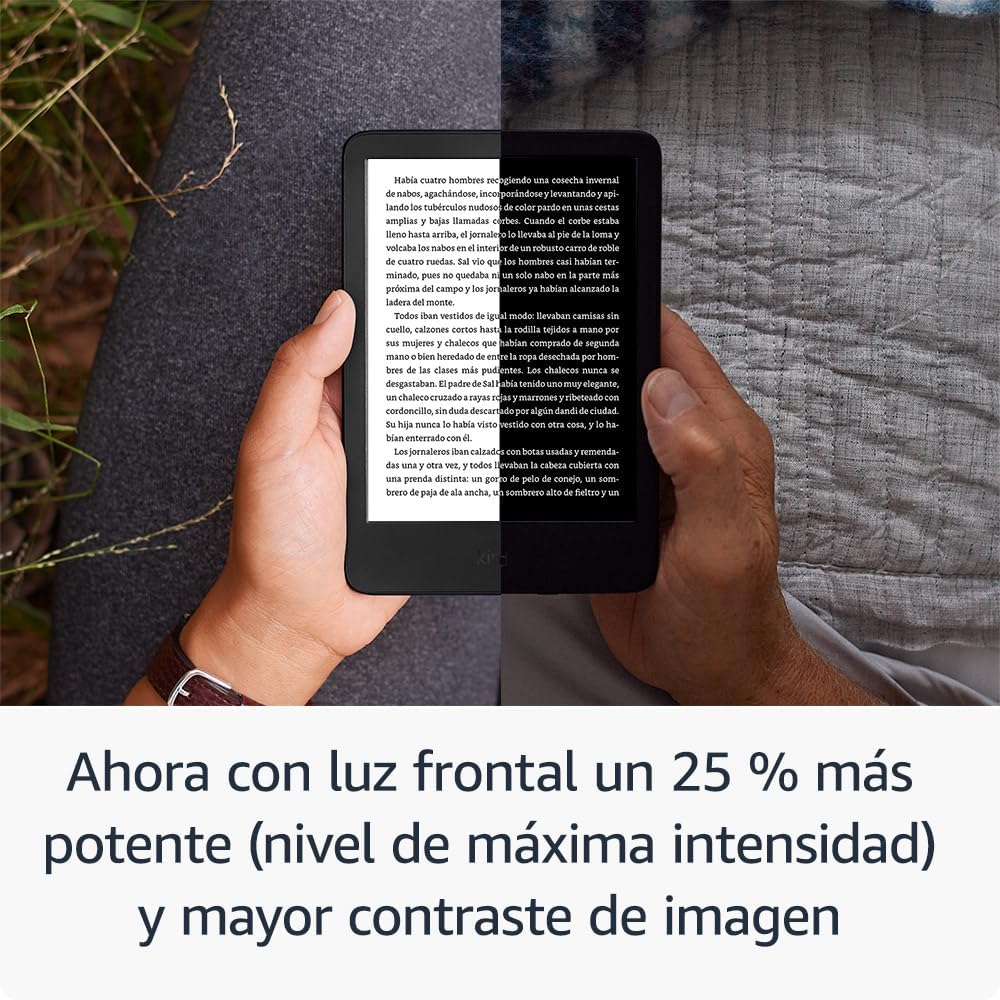Amazon Kindle (16 GB) – Lightest and most compact Kindle with glare-free display, faster page turns, adjustable front light and long battery life – Black
