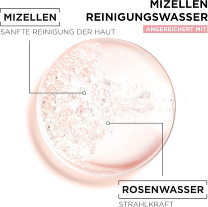 Garnier Skin Active Micellar Water with Rose Water for Off and Sensitive Skin, Make-up, Cleanses and Brightens, 700 ml