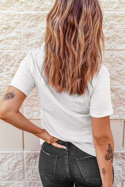 Women's Basic Short Sleeve Round Neck Tee