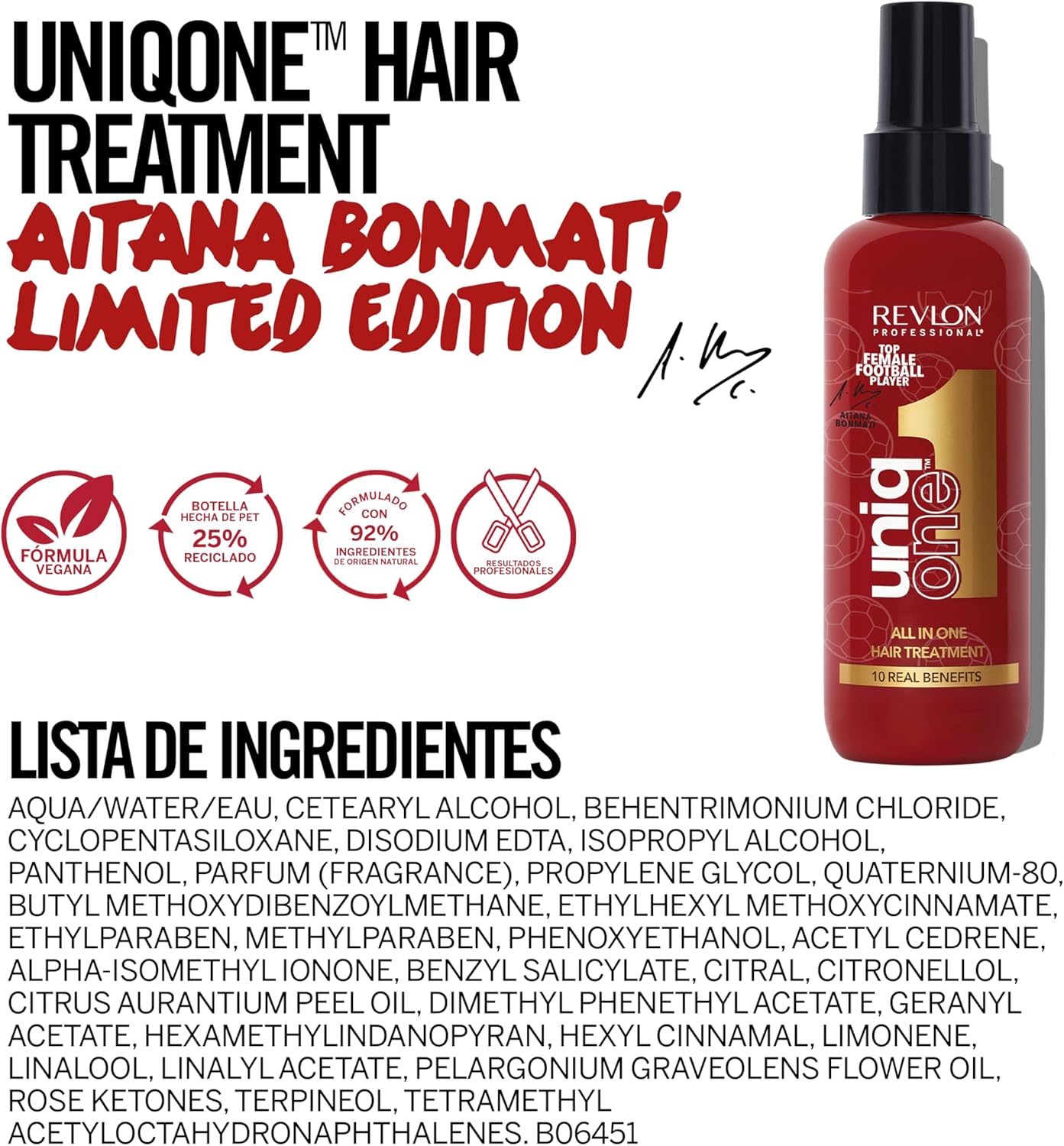 REVLON PROFESSIONAL UniqOne All in One Thermal Hair Protector, Deep Hydration Hair, Spray Treatment Without Rinse, Detangling Hair Women, 150 ml