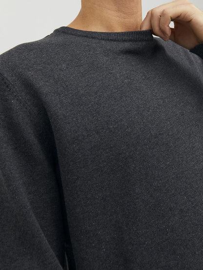 JACK & JONES JJEBASIC Basic Crew Neck Long Sleeve Lightweight Sweatshirt