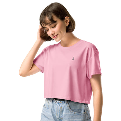 Top crop KÖNE de algodón 100%, diseño limpio y moderno
