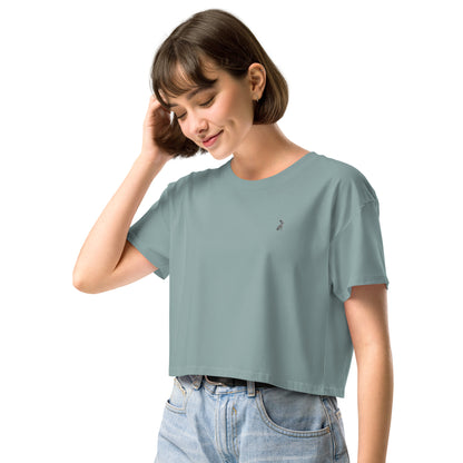 Top crop KÖNE de algodón peinado, diseño minimalista y ajuste cómodo