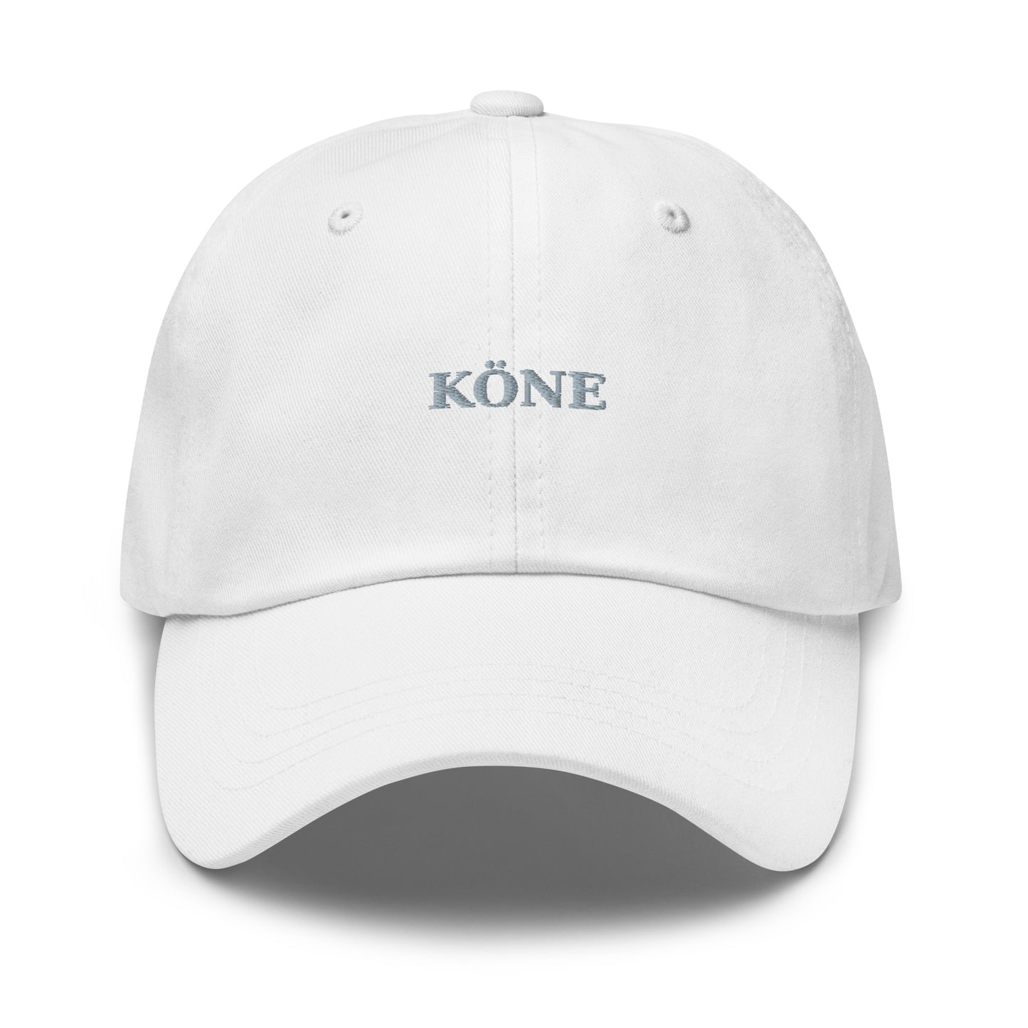 Gorra blanca KÖNE unisex con logo bordado
