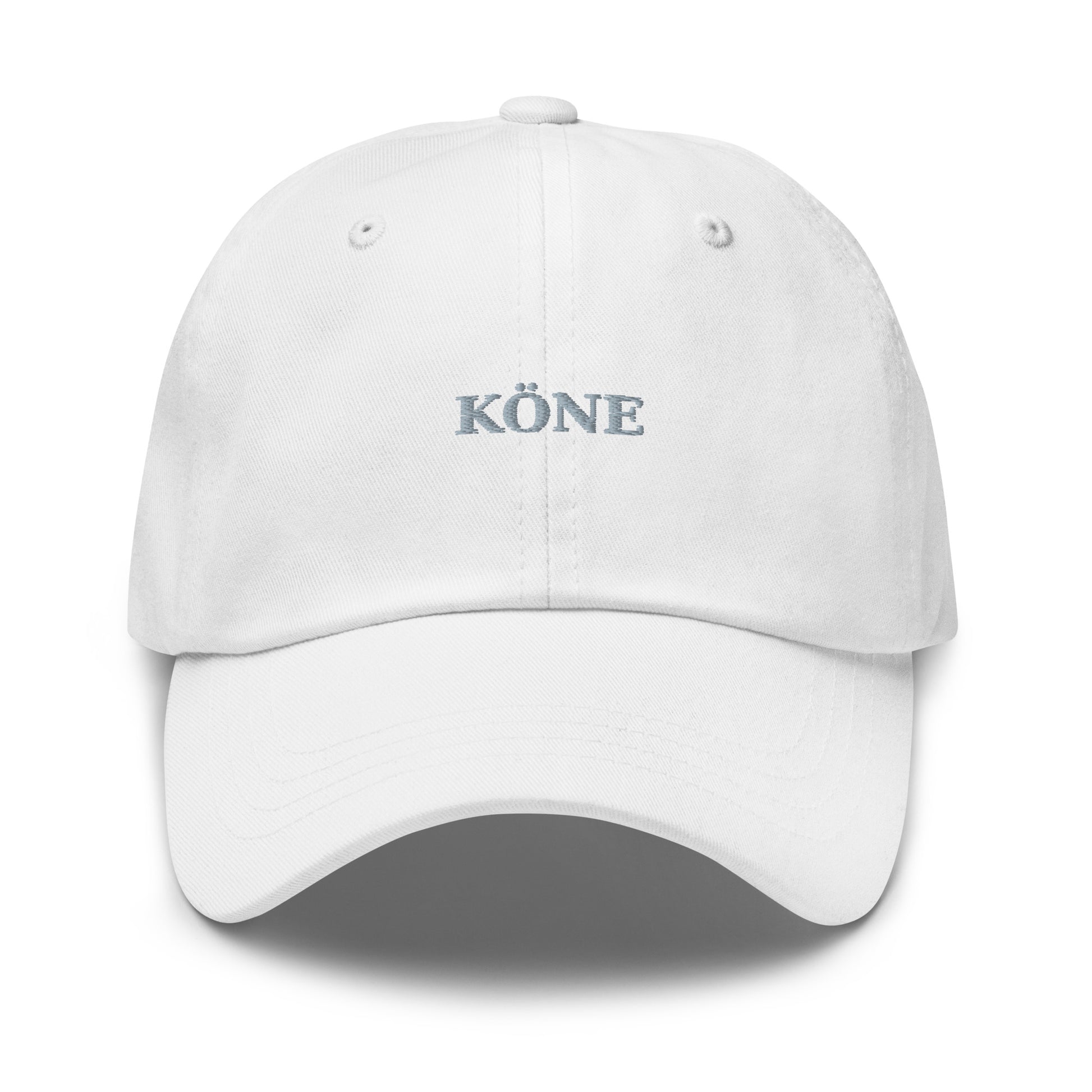 Gorra blanca KÖNE unisex con logo bordado