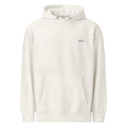 Sudadera KÖNE oatmeal-heather con capucha y bolsillo canguro.