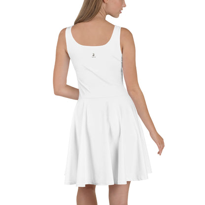 Vista traserade vestido skater KÖNE sin mangas, tejido elástico.