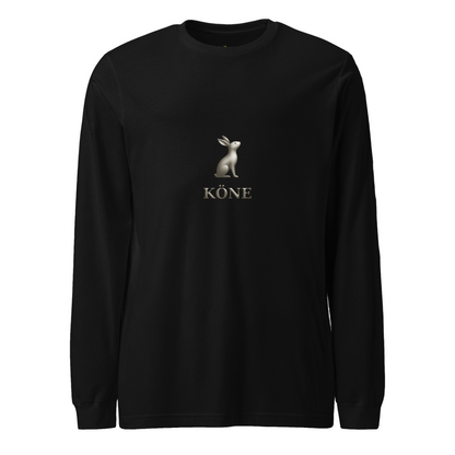 Camiseta KÖNE unisex color Black con logo metálico 