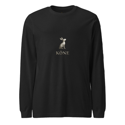 Camiseta KÖNE unisex color Black Healther con logo metálico 