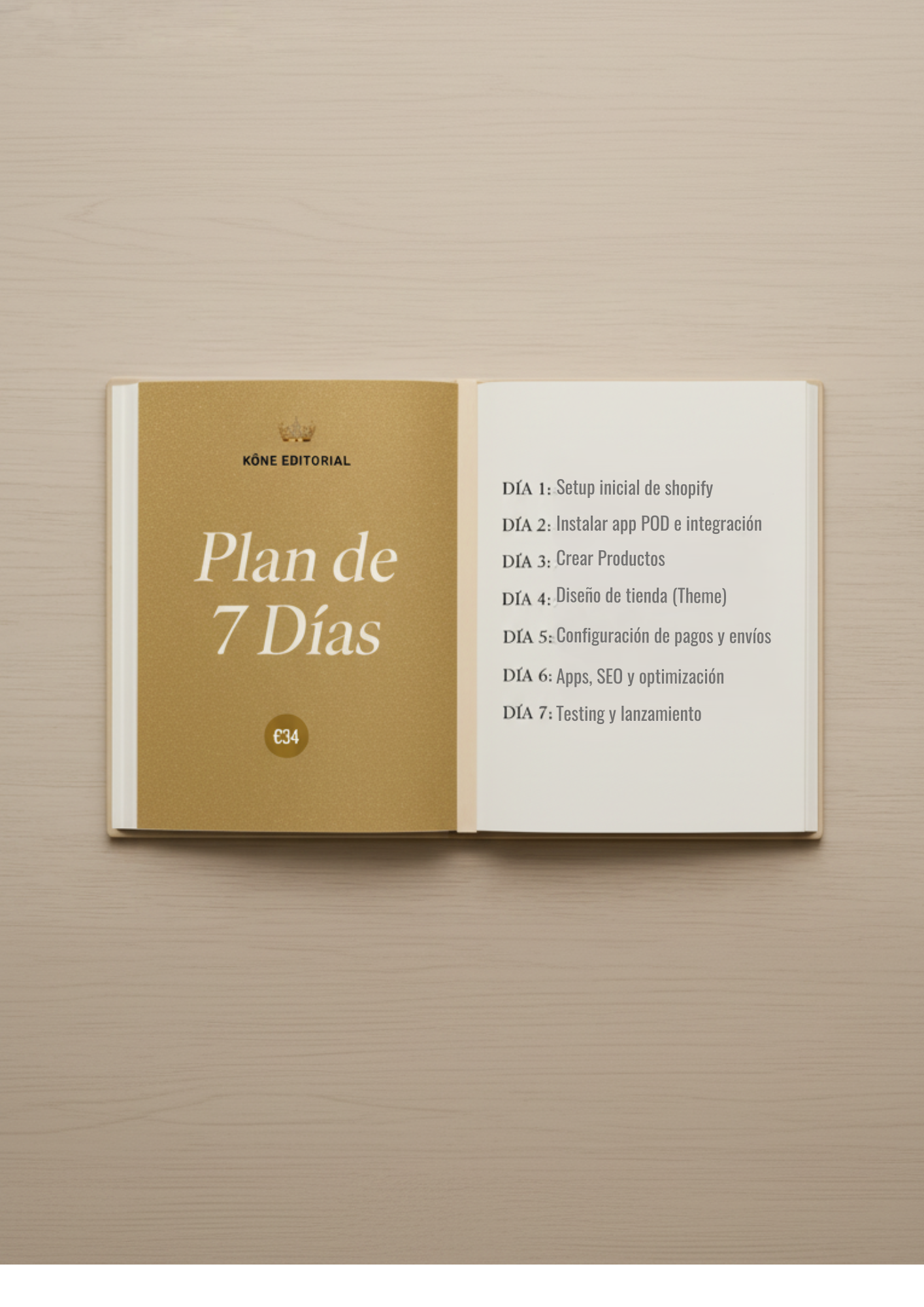 Plan 7 días lanzar tienda Shopify Print-on-Demand SEO IA ChatGPT tráfico orgánico Google posicionamiento ecommerce paso a paso